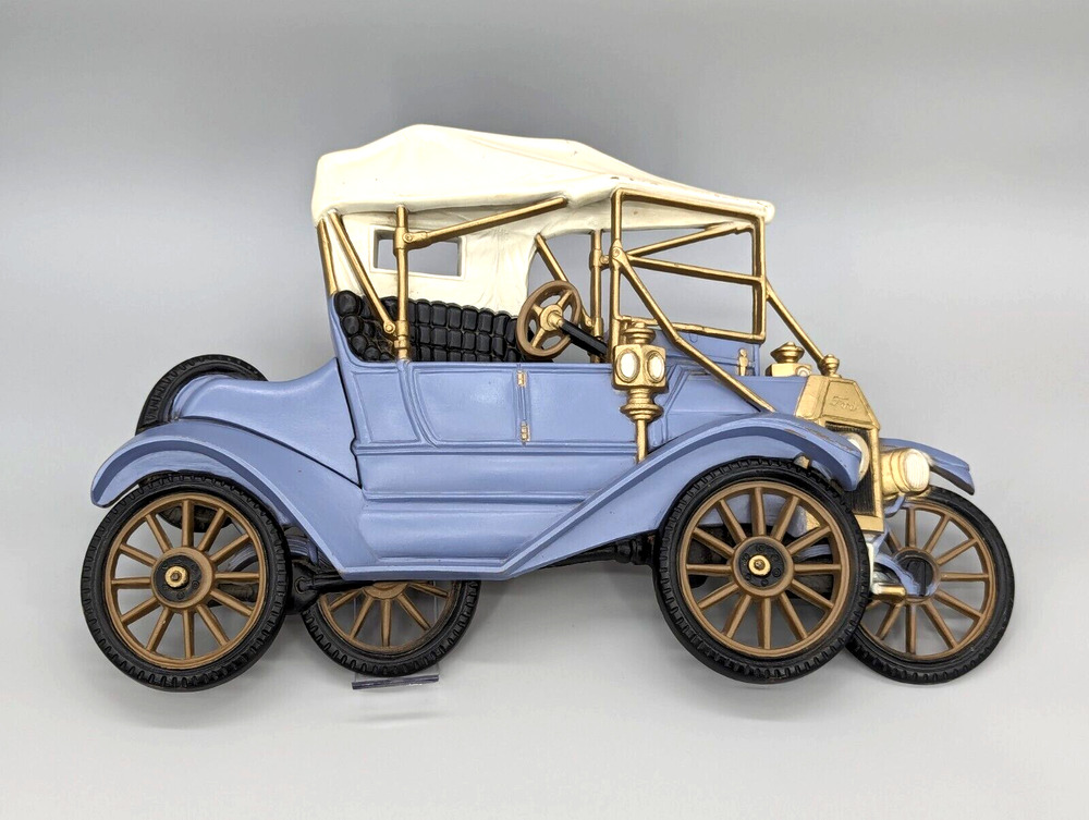 Vintage 1977 Ford Model T Blue Burwood Wall Hanging 3D Plaque Decor 18" x 11.5"